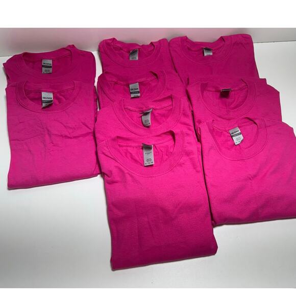 Gildan Women’s Lot of 9 Tee Shirts 7 Xl 2 Medium New Cricut Blank Breast Cancer - Picture 1 of 5